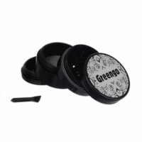 Metalen grinder 4 parts zwart 50mm Greengo