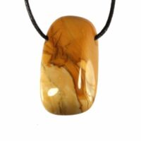 Hanger Jaspis geel trommelsteen