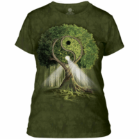 T-shirt met hoogwaardige print Yin Yang boom Dames