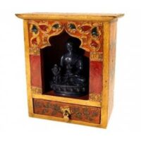 Houten altaar met lade handbeschilderd