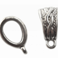 Metalen kraal met oogje voor hanger