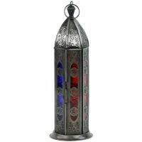 Sfeerlicht Oosterse lantaarn 7 Chakra's zilver